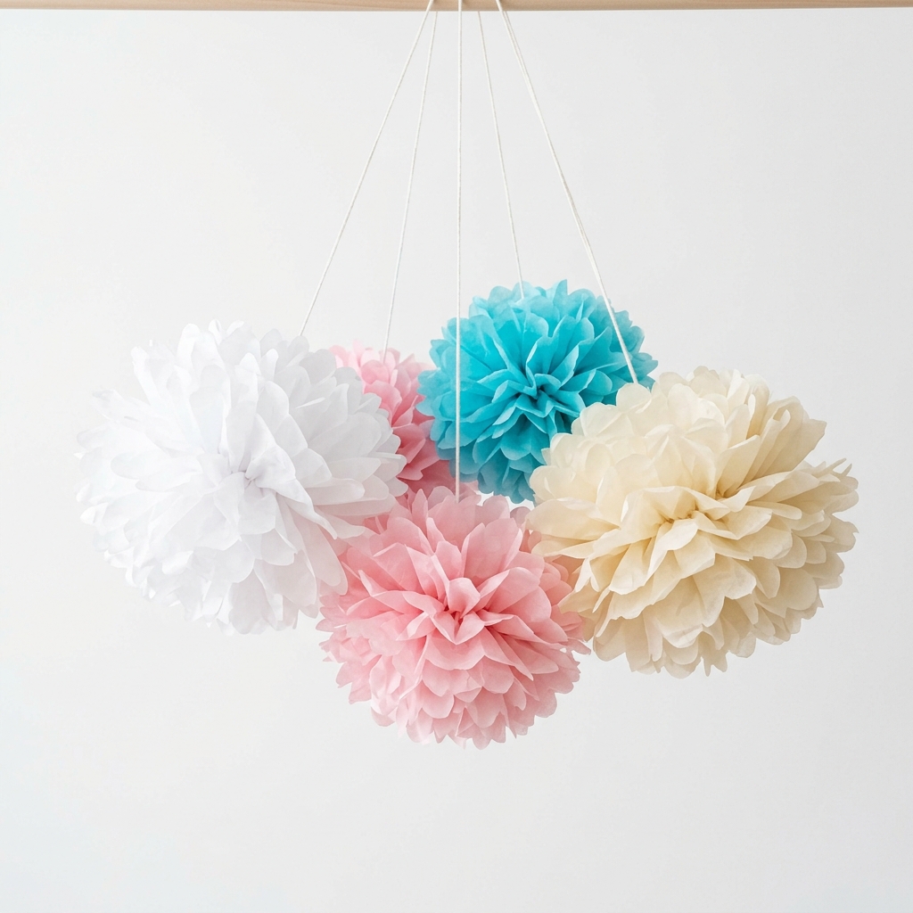 Tissue Paper Pom Poms